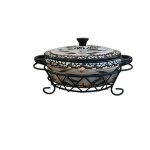 Temp-Tations Presentable Individual Ovenware Bowl & Stand